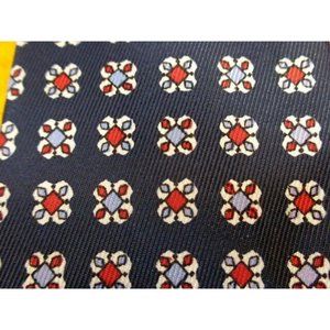 1950's VINTAGE FLORAL ~ MENS ROCKABILLY SWING DOOWOP TIE ~ BLUE RED WHITE ~ 53"